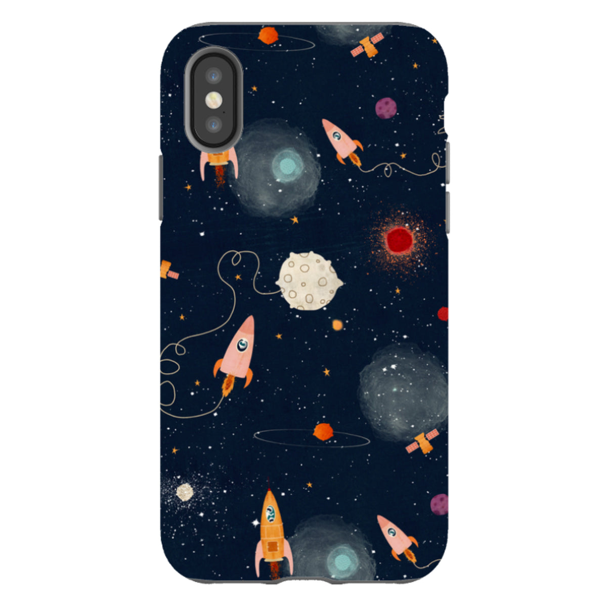 iPhone Tough Case - Rockets Midnight By Katherine Quinn
