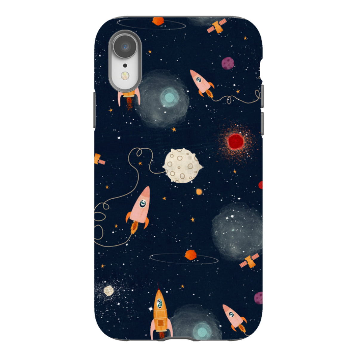 iPhone Tough Case - Rockets Midnight By Katherine Quinn