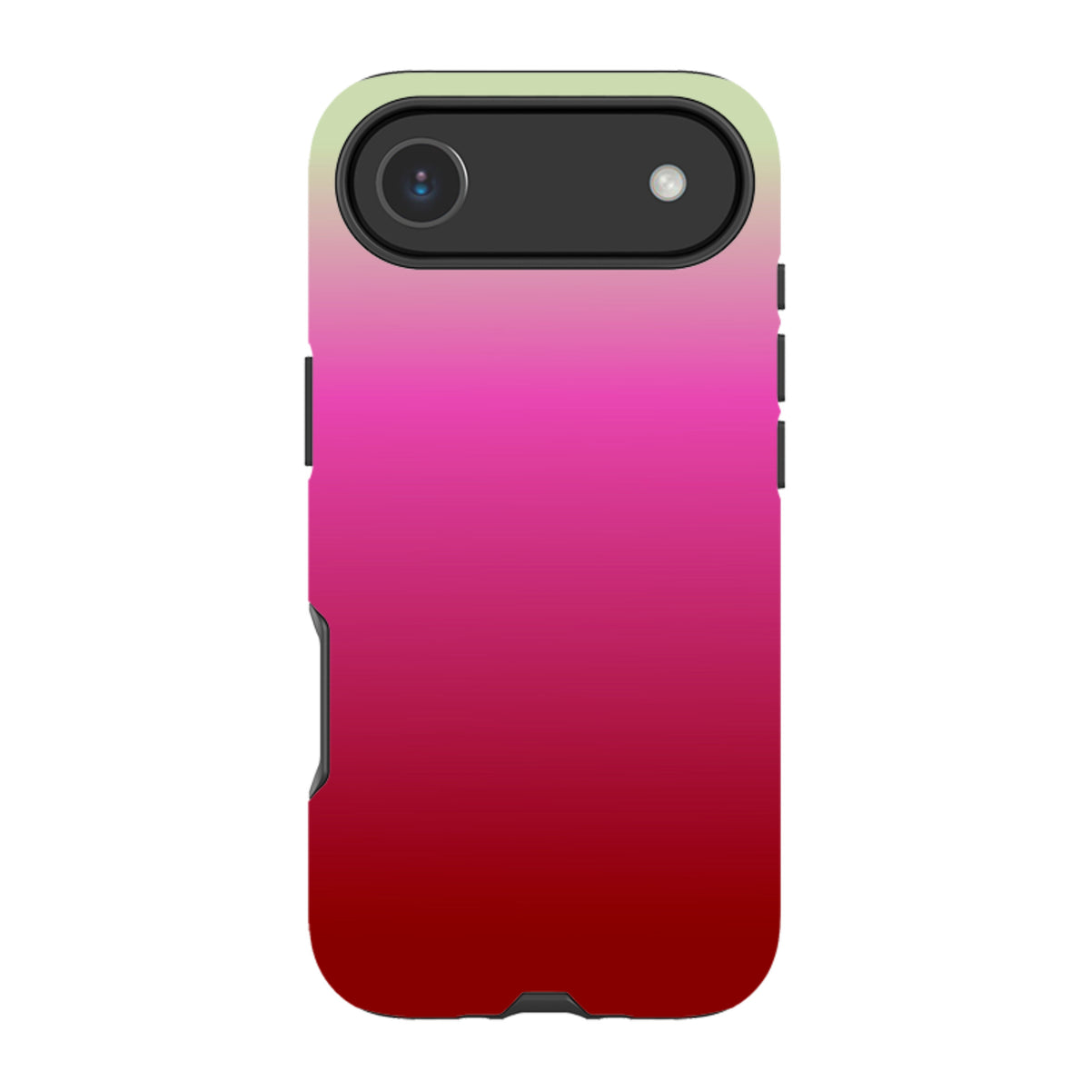 iPhone Tough Case by Kitty Joseph featuring a vibrant pink and red gradient design with a protective dual-layer shell.