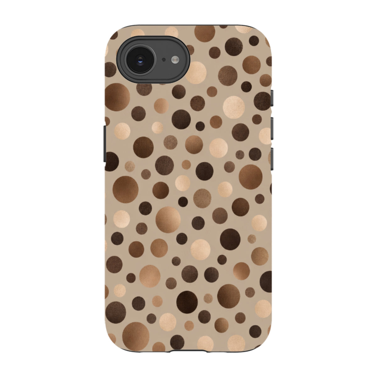 iPhone Tough Case - Rose Gold Polka Dot