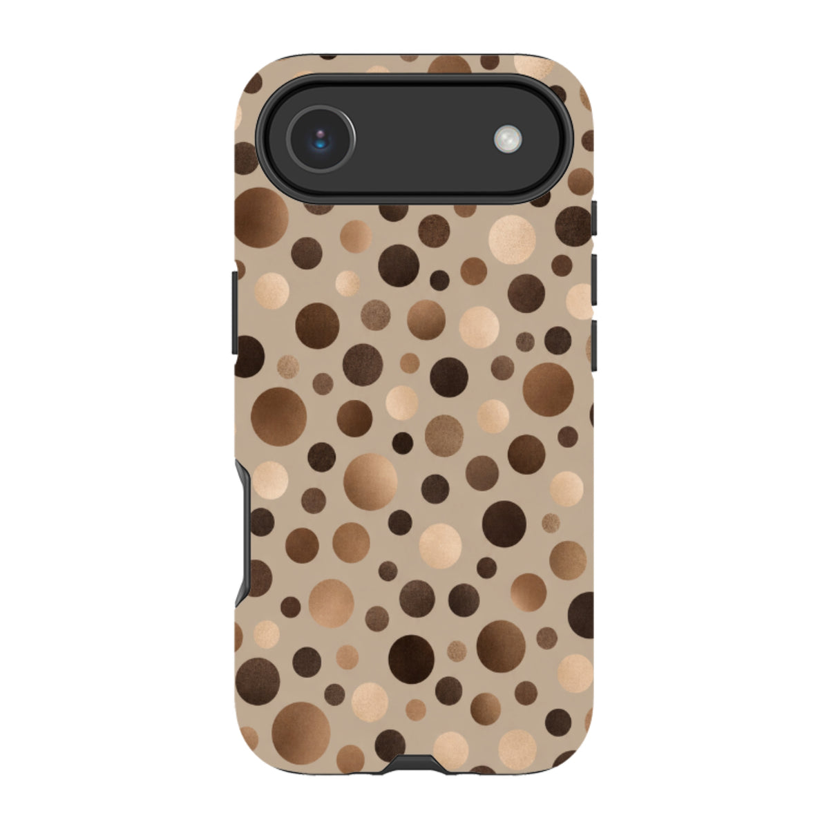 iPhone Tough Case - Rose Gold Polka Dot