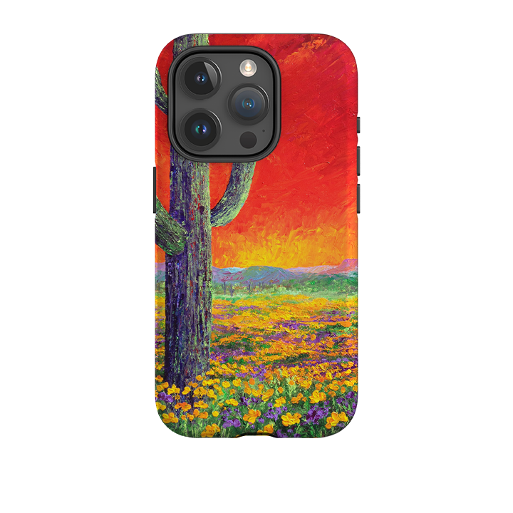 iPhone Tough Case - Saguaro Sunset By Linda Calvert Jacobson