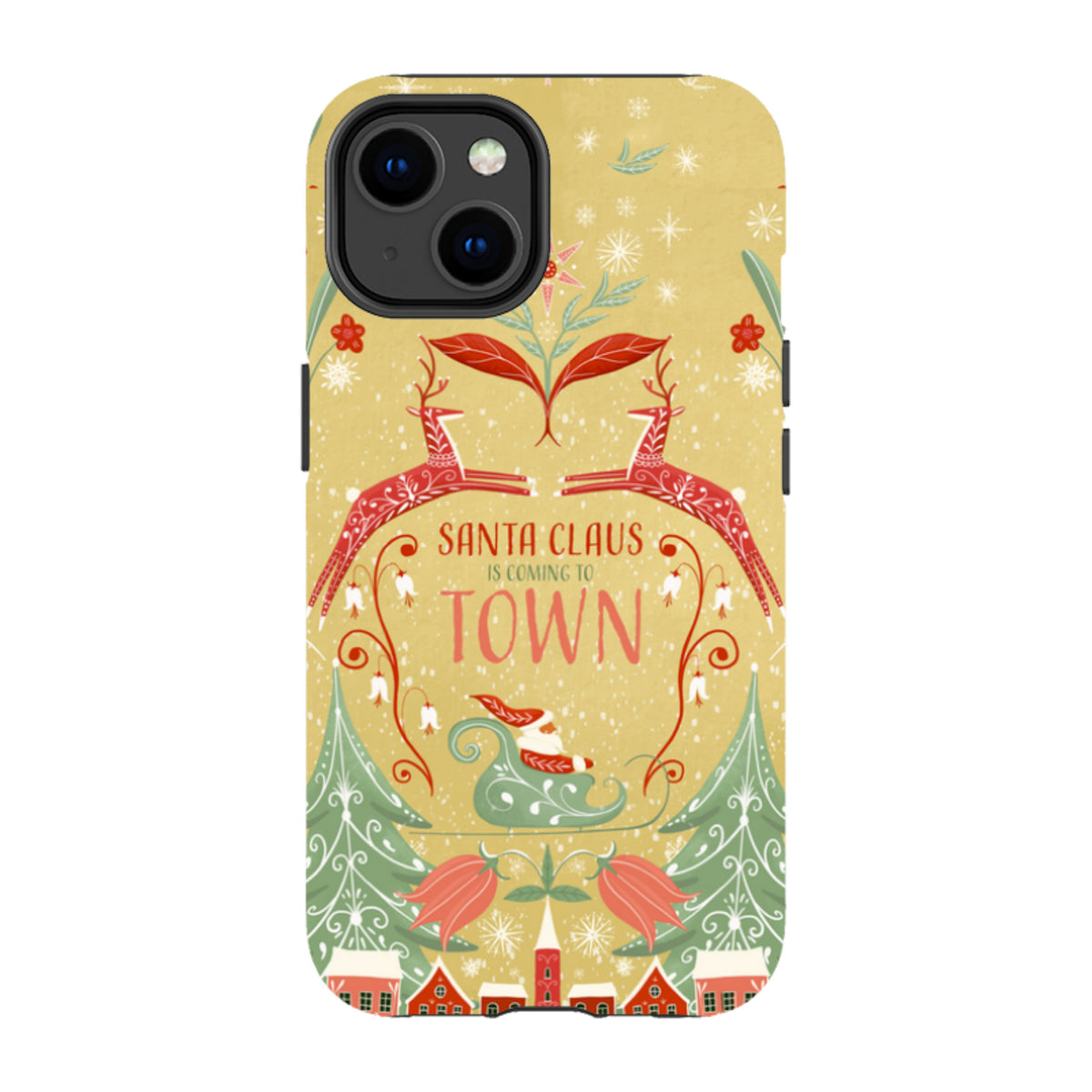 iPhone Tough Case - Santa Claus Is Coming To Town By Maja Lindberg