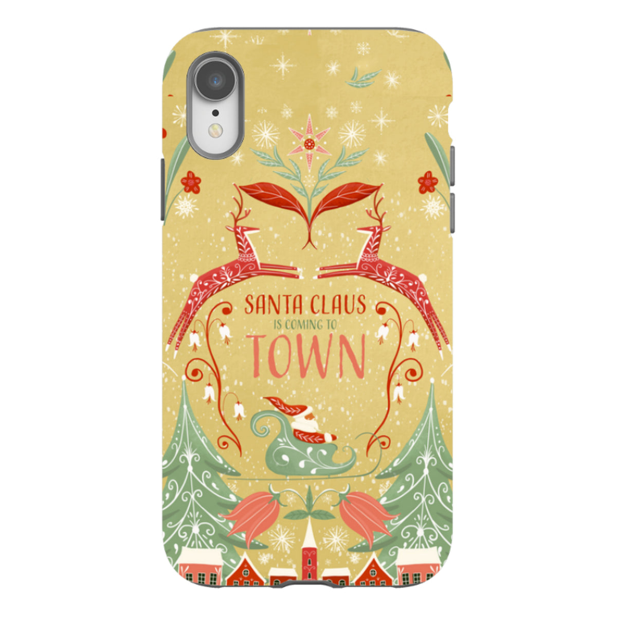 iPhone Tough Case - Santa Claus Is Coming To Town By Maja Lindberg