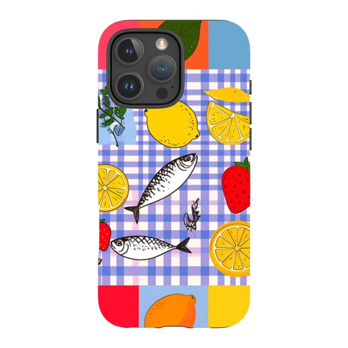 iPhone Tough Case - Sardines and Checks