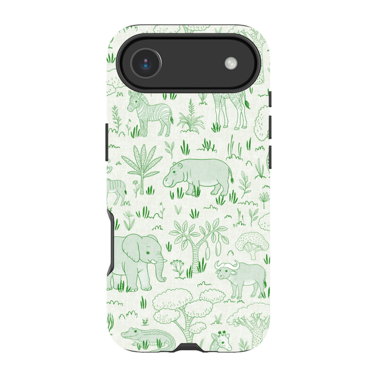 iPhone Tough Case - Savanna Wildlife - Green By Katherine Quinn