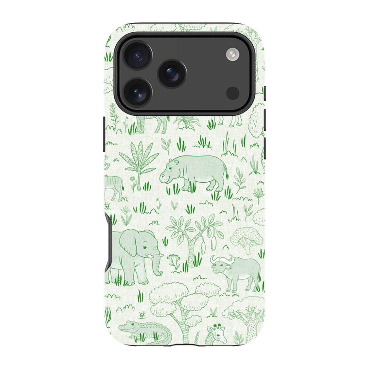 iPhone Tough Case - Savanna Wildlife - Green By Katherine Quinn