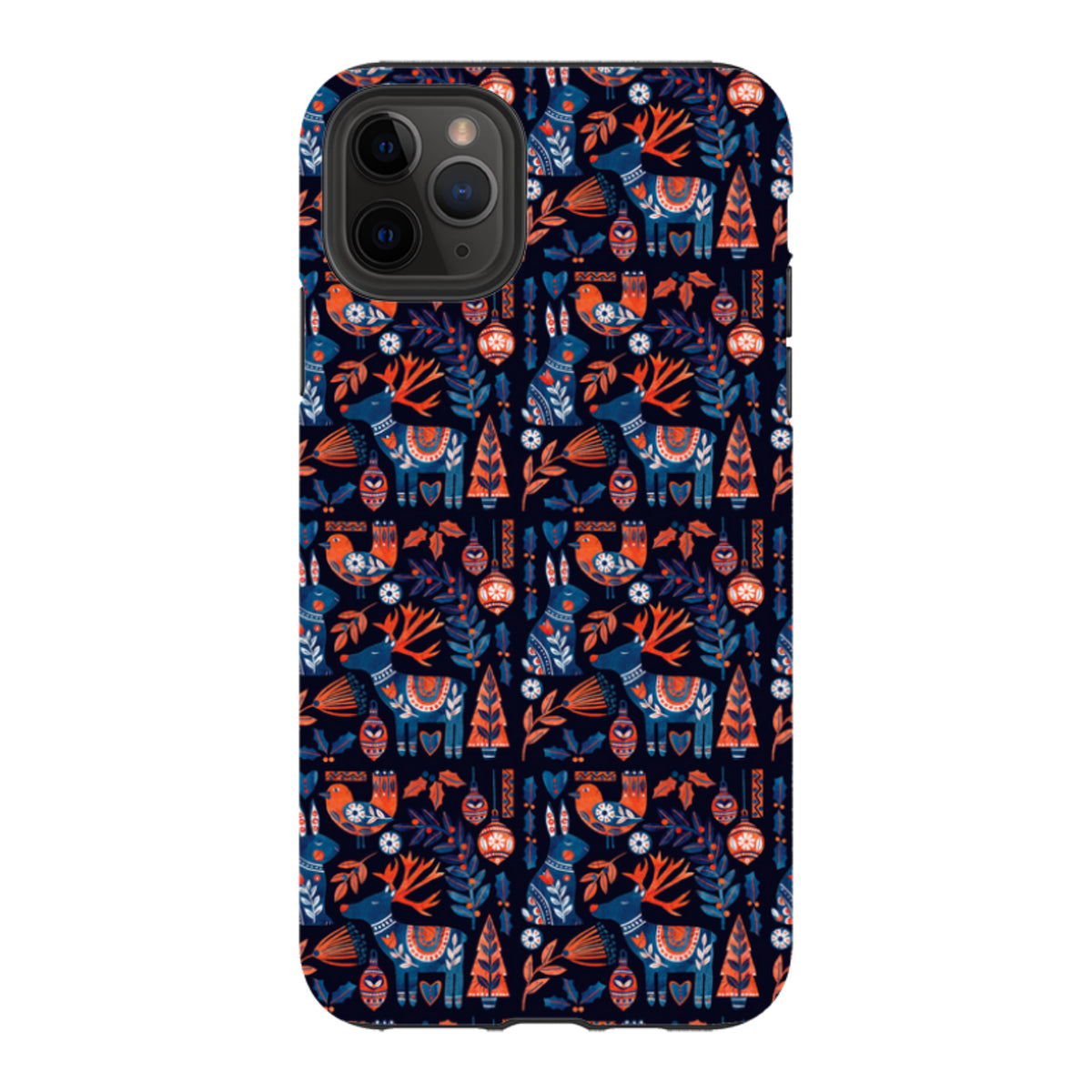 iPhone Tough Case - Scandi Animals Dark By Tracey English