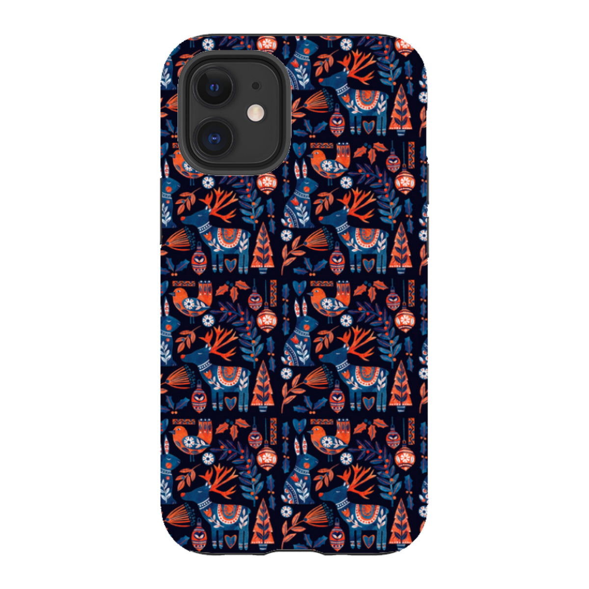 iPhone Tough Case - Scandi Animals Dark By Tracey English