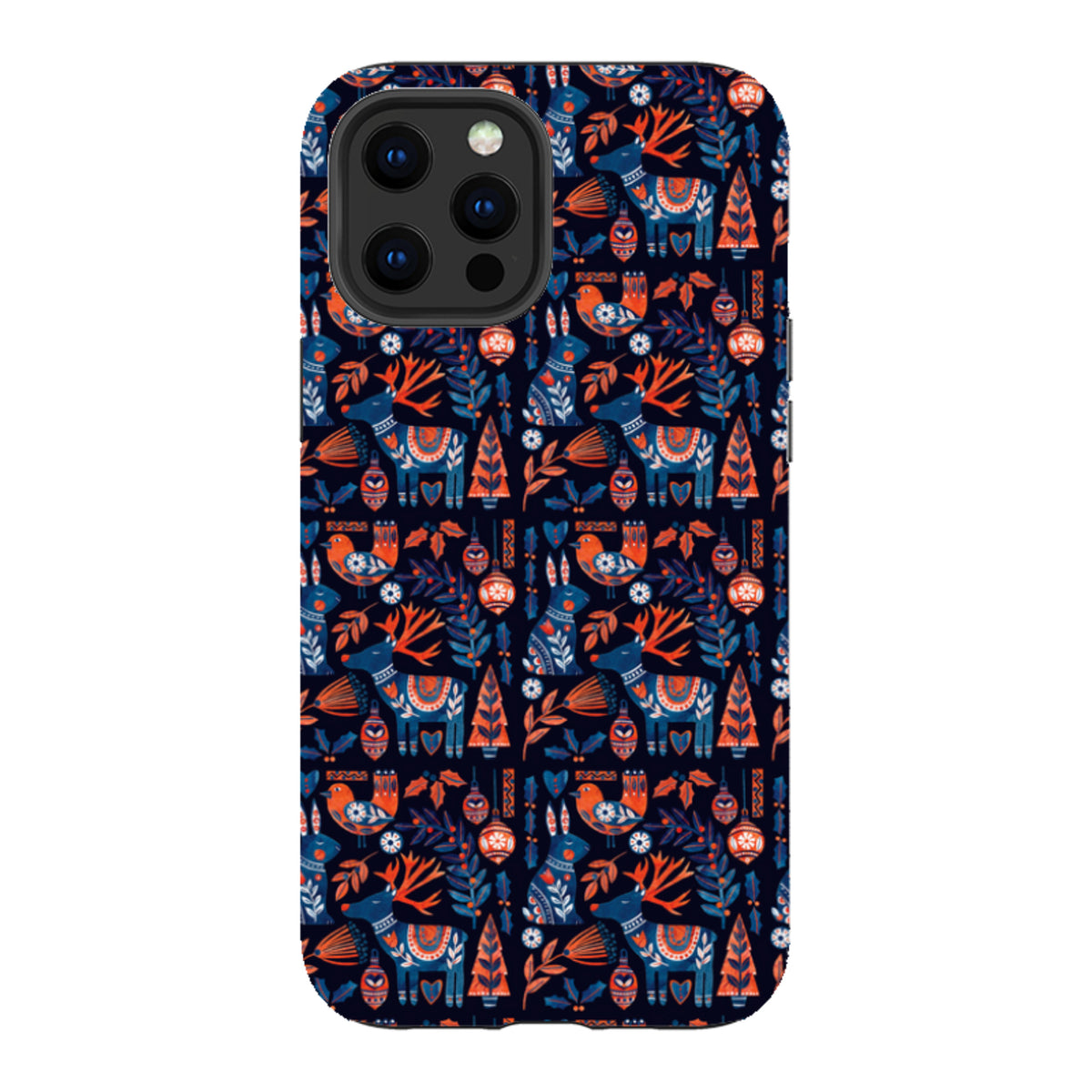 iPhone Tough Case - Scandi Animals Dark By Tracey English
