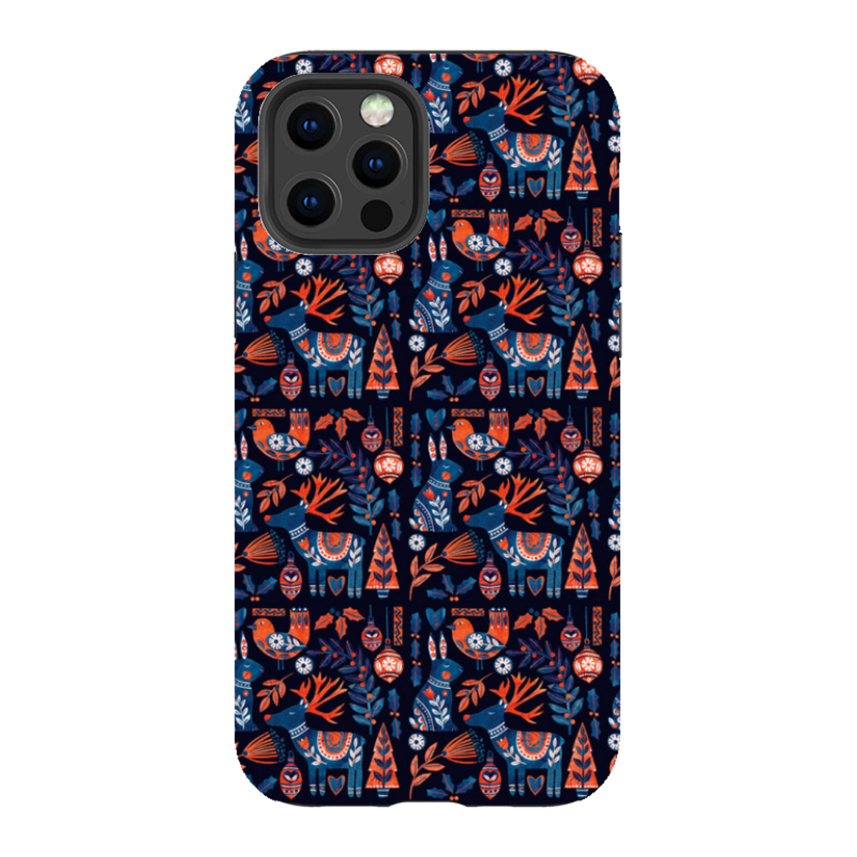 iPhone Tough Case - Scandi Animals Dark By Tracey English
