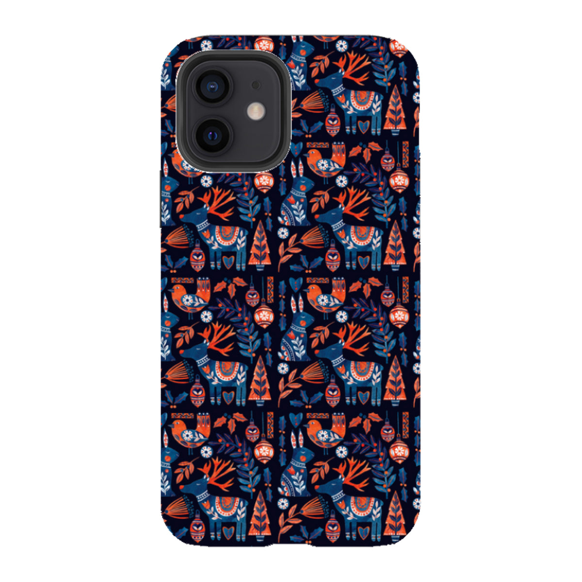 iPhone Tough Case - Scandi Animals Dark By Tracey English