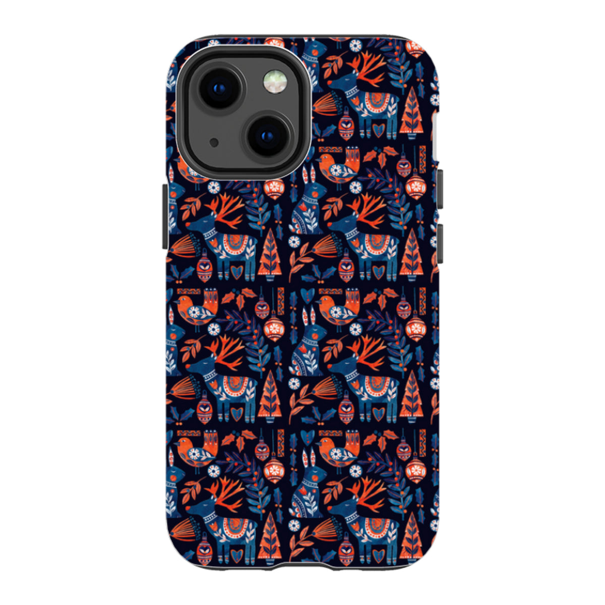 iPhone Tough Case - Scandi Animals Dark By Tracey English