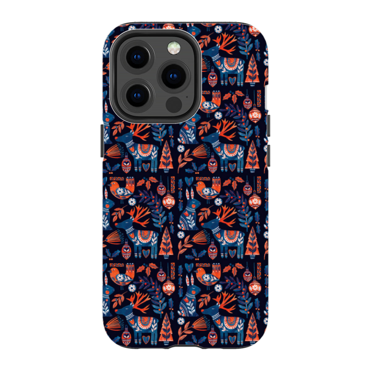 iPhone Tough Case - Scandi Animals Dark By Tracey English