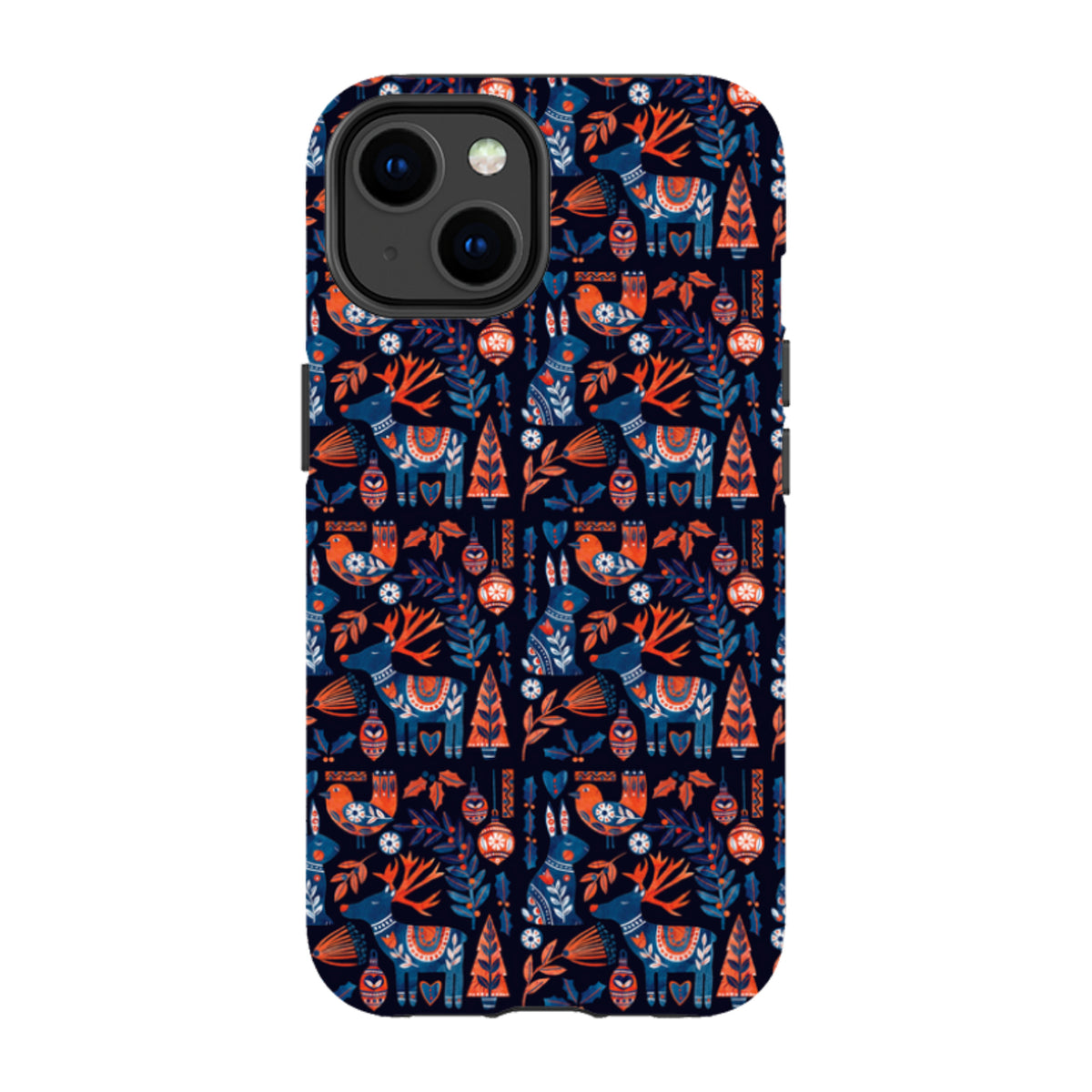 iPhone Tough Case - Scandi Animals Dark By Tracey English