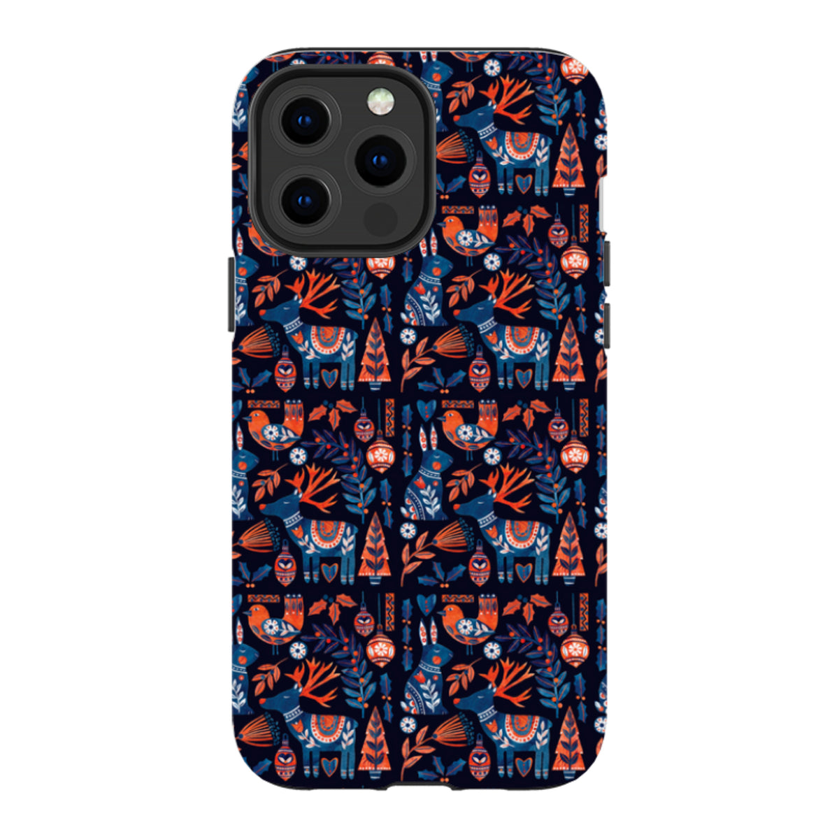 iPhone Tough Case - Scandi Animals Dark By Tracey English