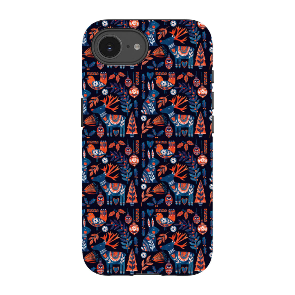 iPhone Tough Case - Scandi Animals Dark By Tracey English