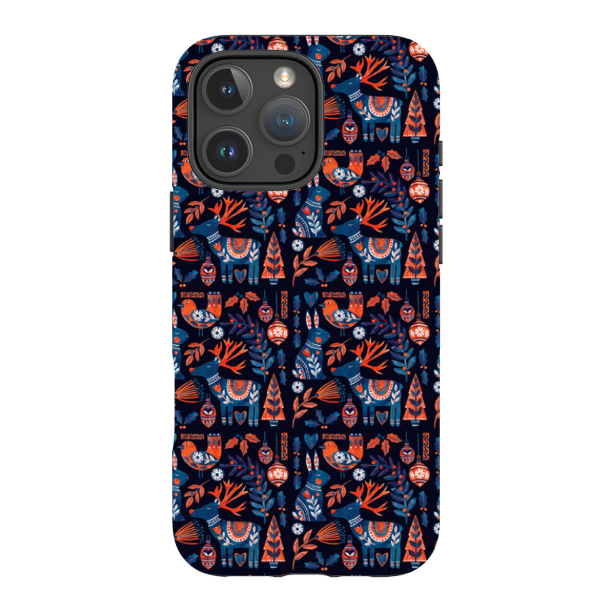 iPhone Tough Case - Scandi Animals Dark By Tracey English