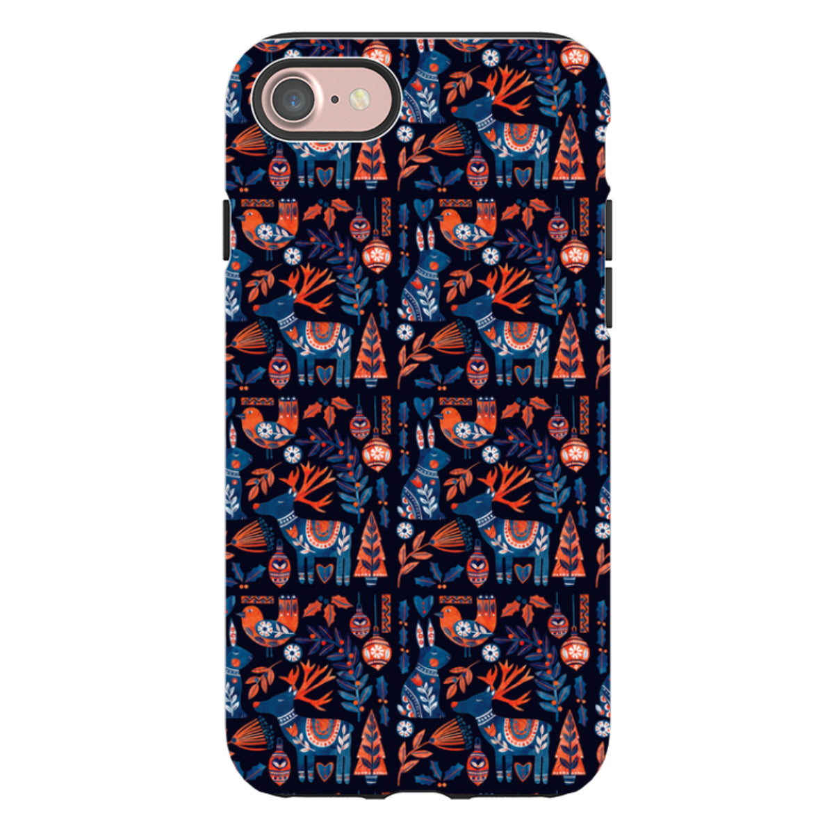 iPhone Tough Case - Scandi Animals Dark By Tracey English