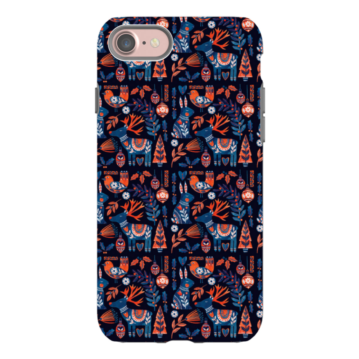 iPhone Tough Case - Scandi Animals Dark By Tracey English