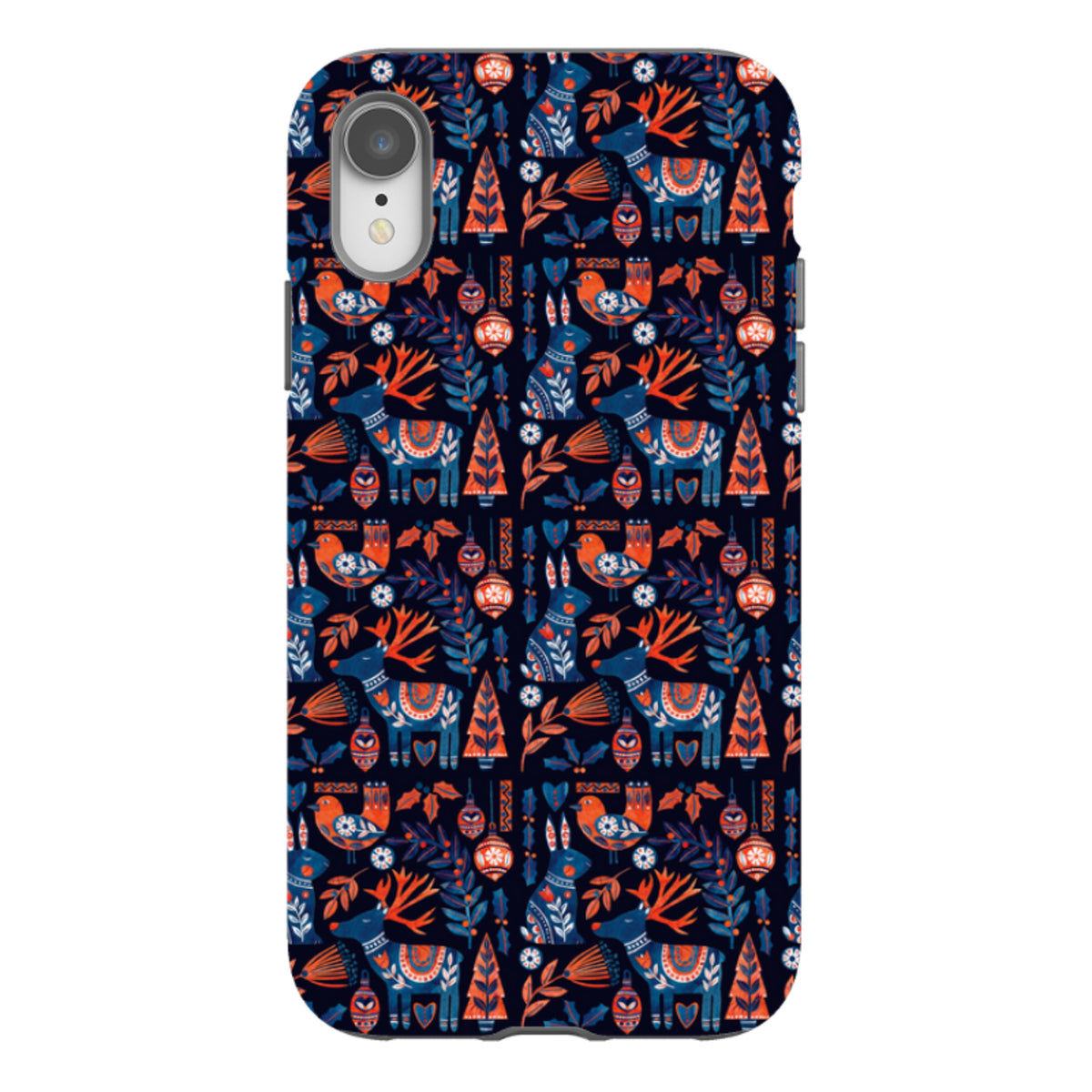 iPhone Tough Case - Scandi Animals Dark By Tracey English