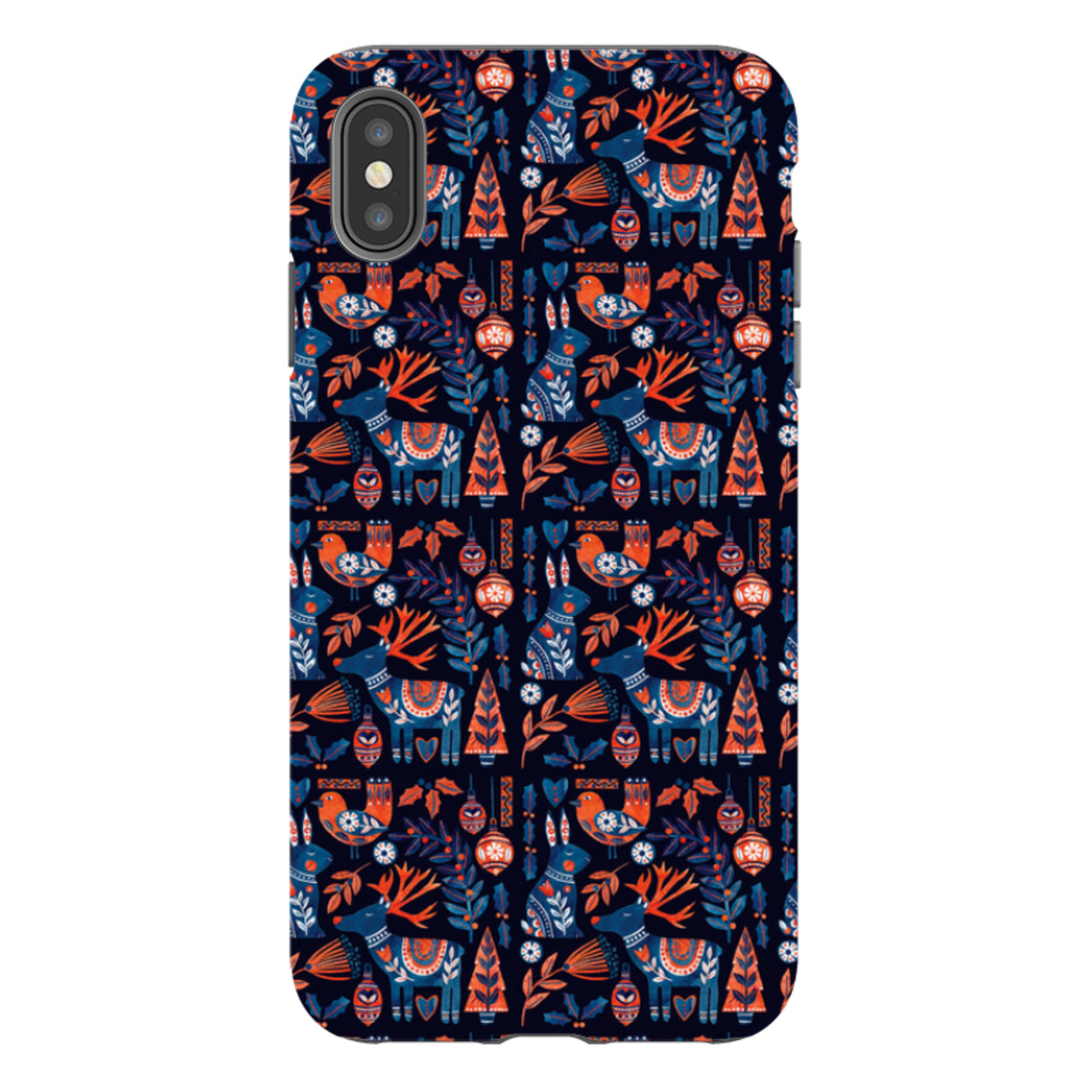 iPhone Tough Case - Scandi Animals Dark By Tracey English