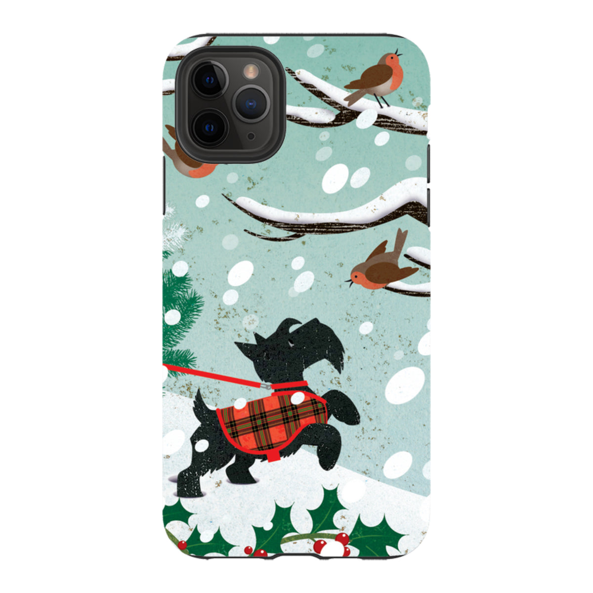 iPhone Tough Case - Scottie in Snow By Liane Payne