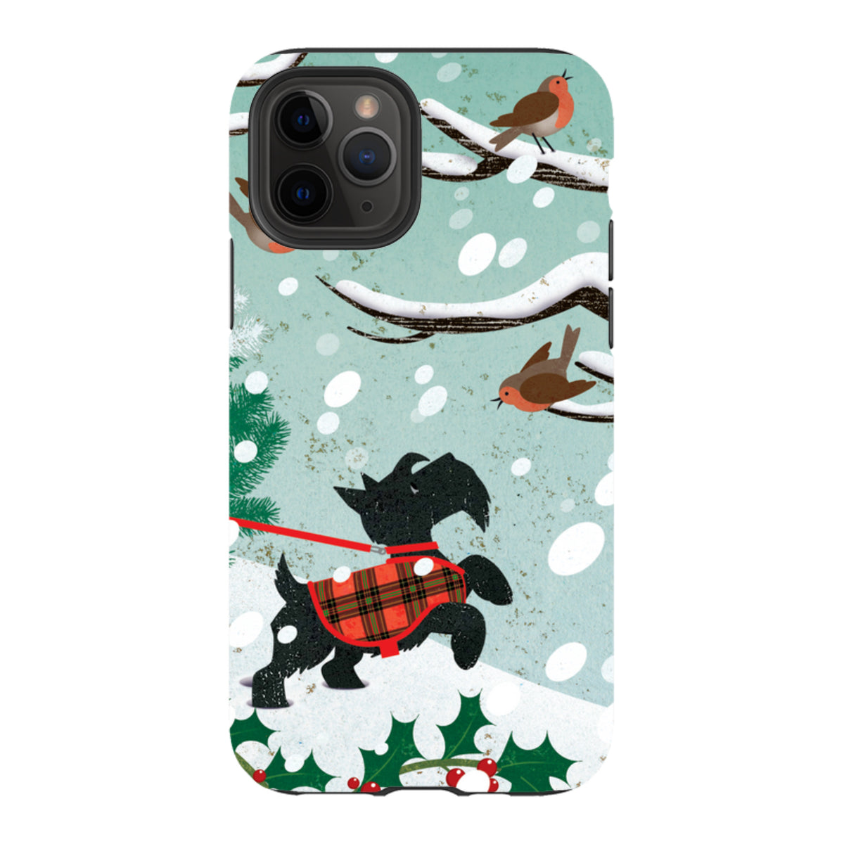 iPhone Tough Case - Scottie in Snow By Liane Payne