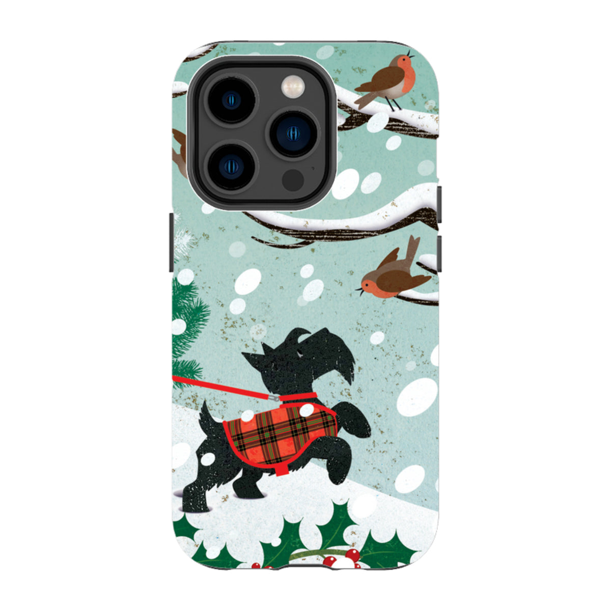 iPhone Tough Case - Scottie in Snow By Liane Payne