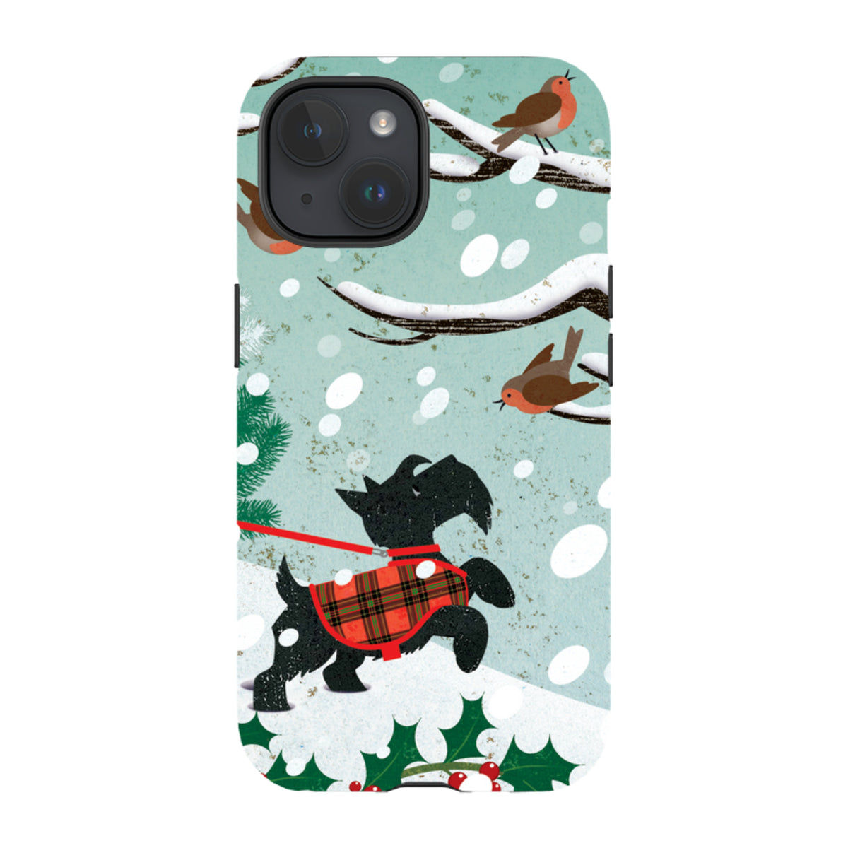 iPhone Tough Case - Scottie in Snow By Liane Payne