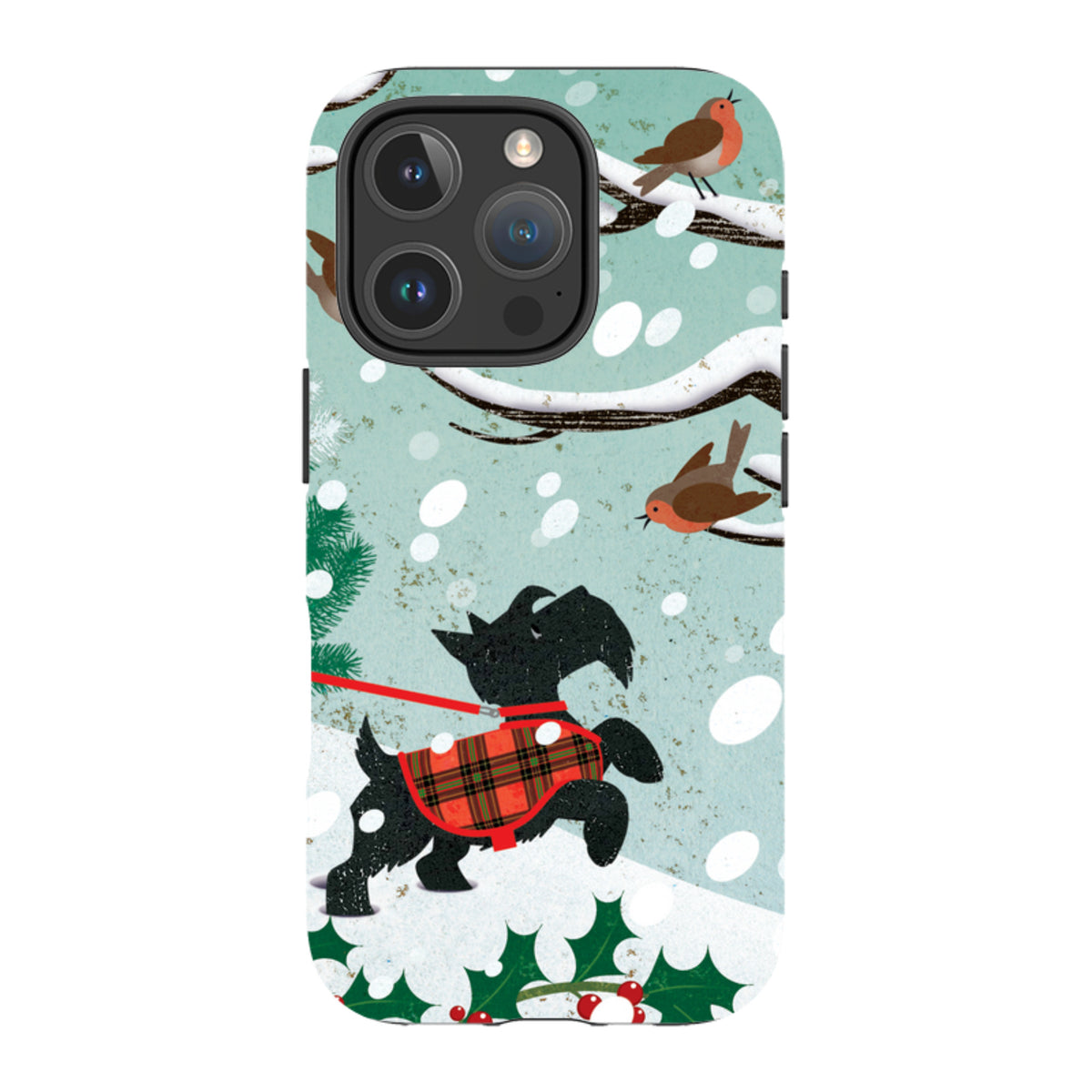 iPhone Tough Case - Scottie in Snow By Liane Payne