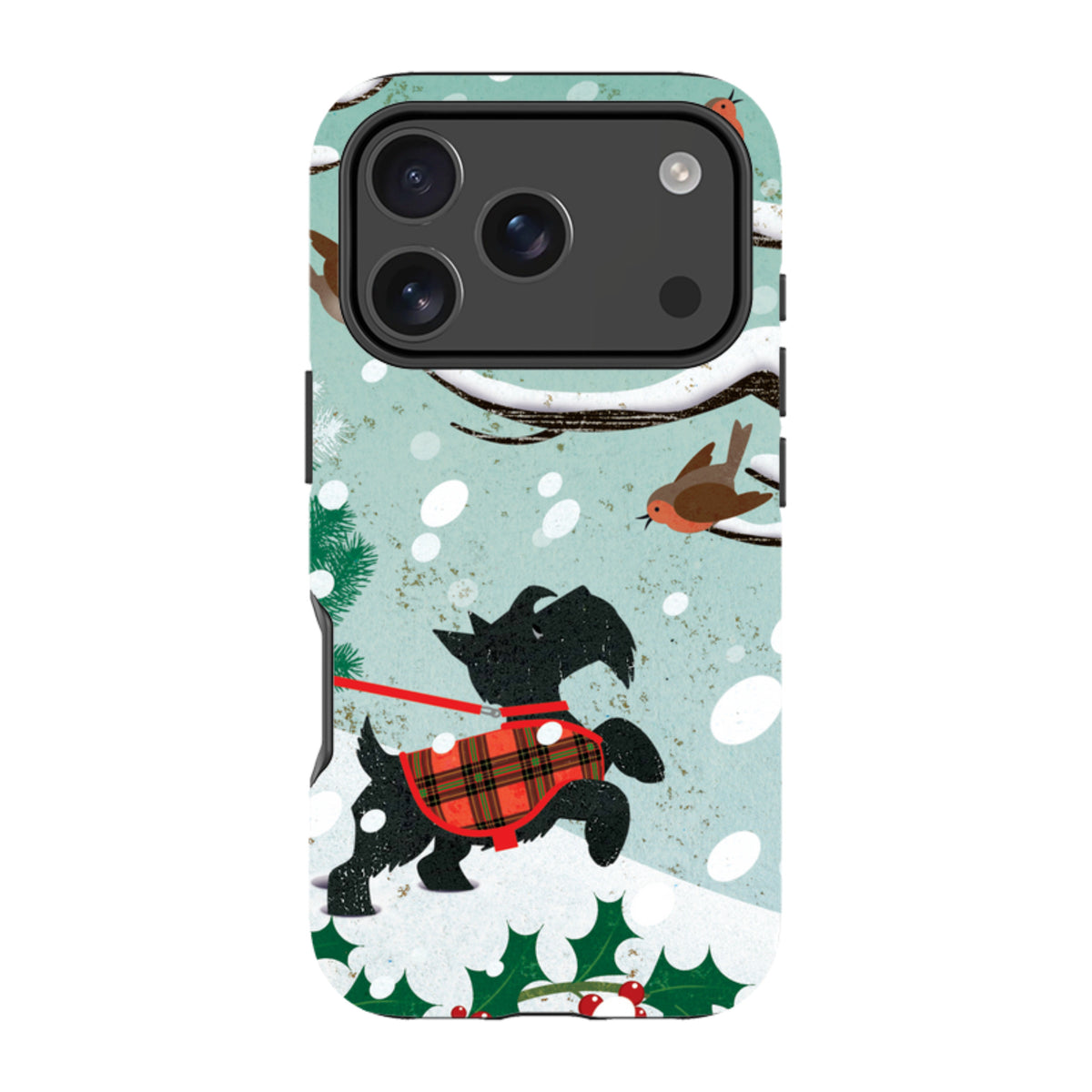 iPhone Tough Case - Scottie in Snow By Liane Payne