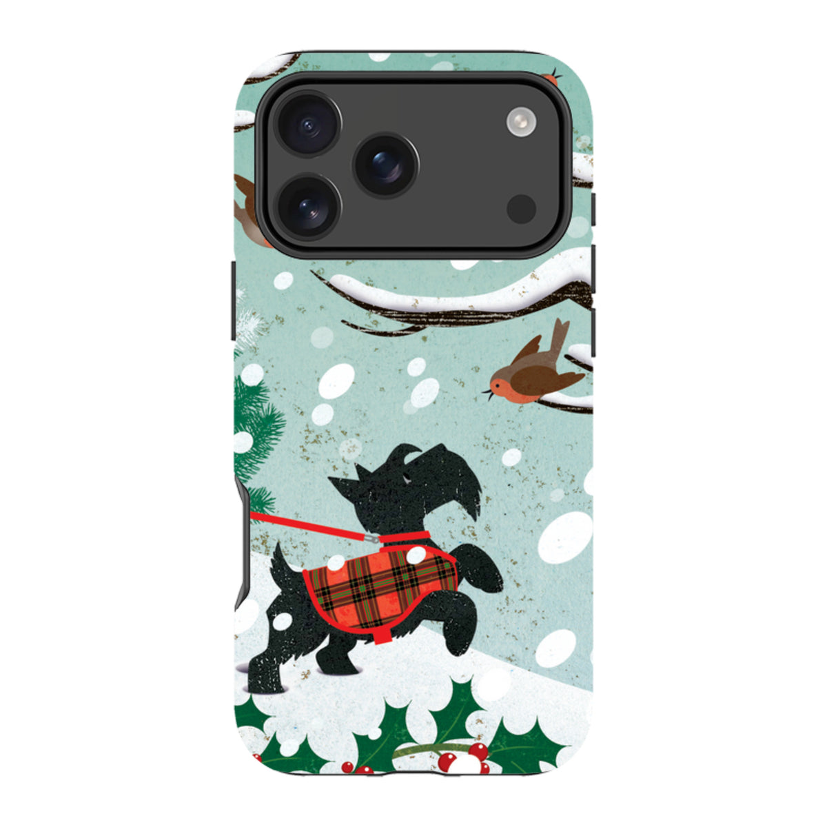 iPhone Tough Case - Scottie in Snow By Liane Payne