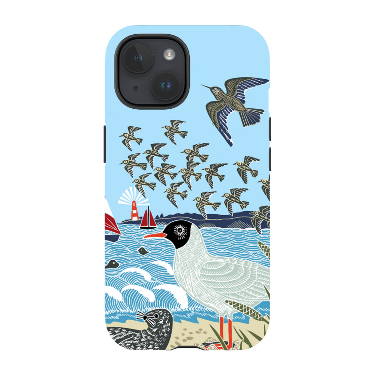iPhone Tough Case - Seagulls and Seals By Kate Heiss