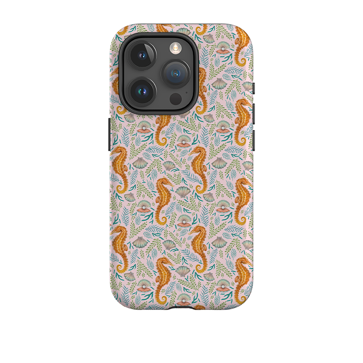 iPhone Tough Case - Seahorse Pink By Catherine Rowe