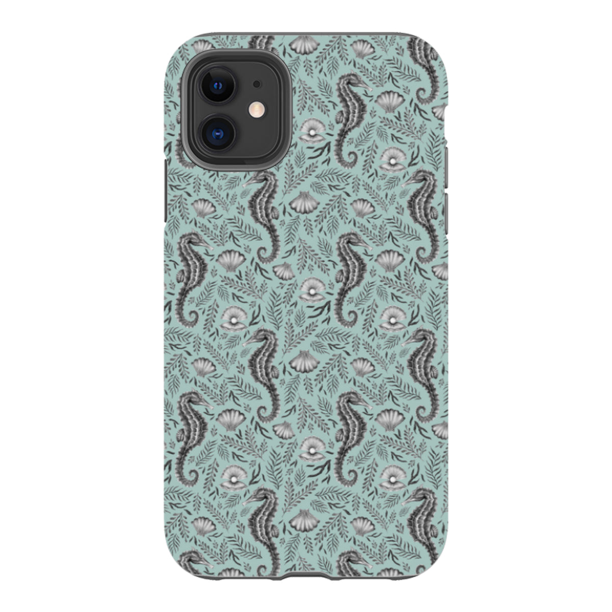 iPhone Tough Case - Seahorse Seafoam By Catherine Rowe