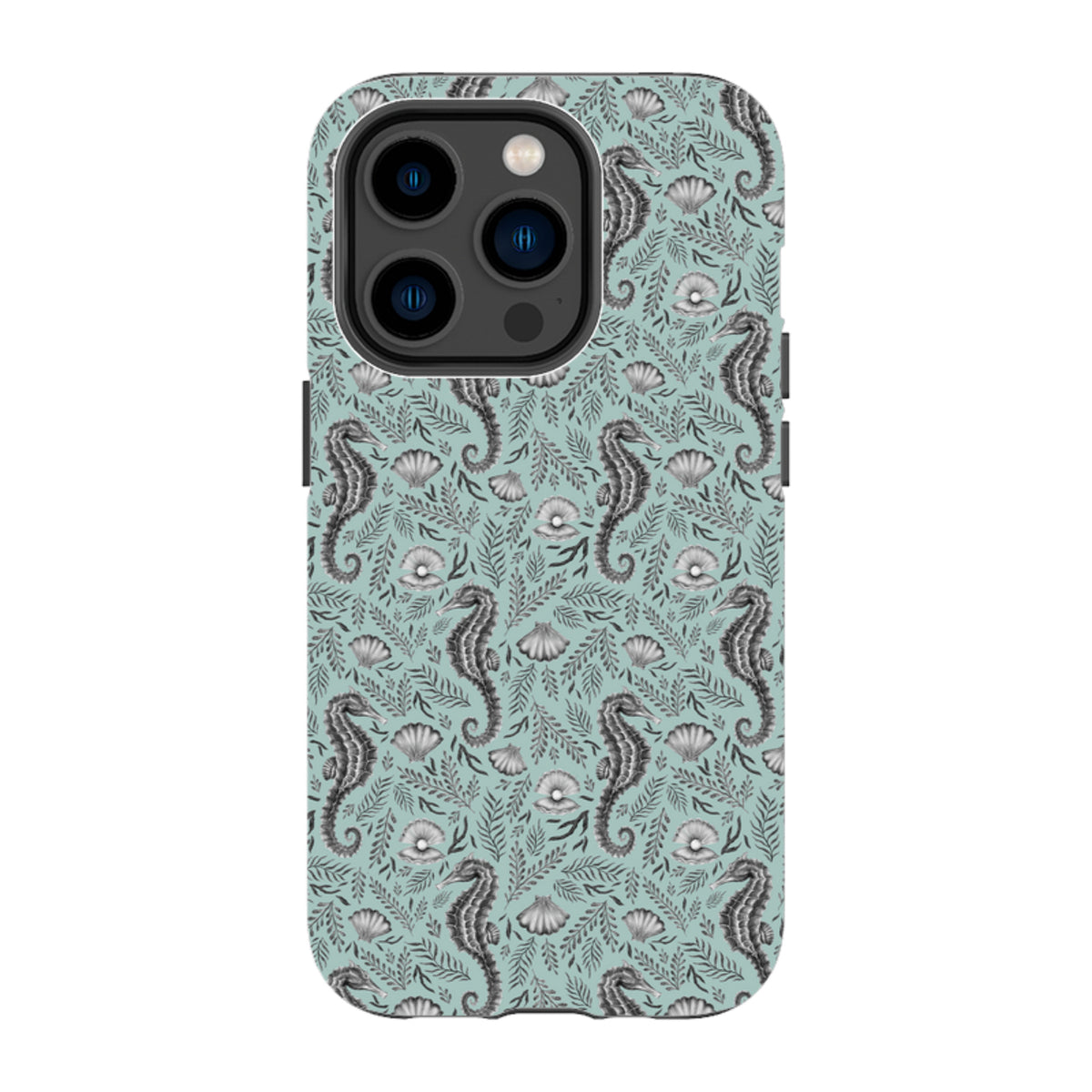 iPhone Tough Case - Seahorse Seafoam By Catherine Rowe