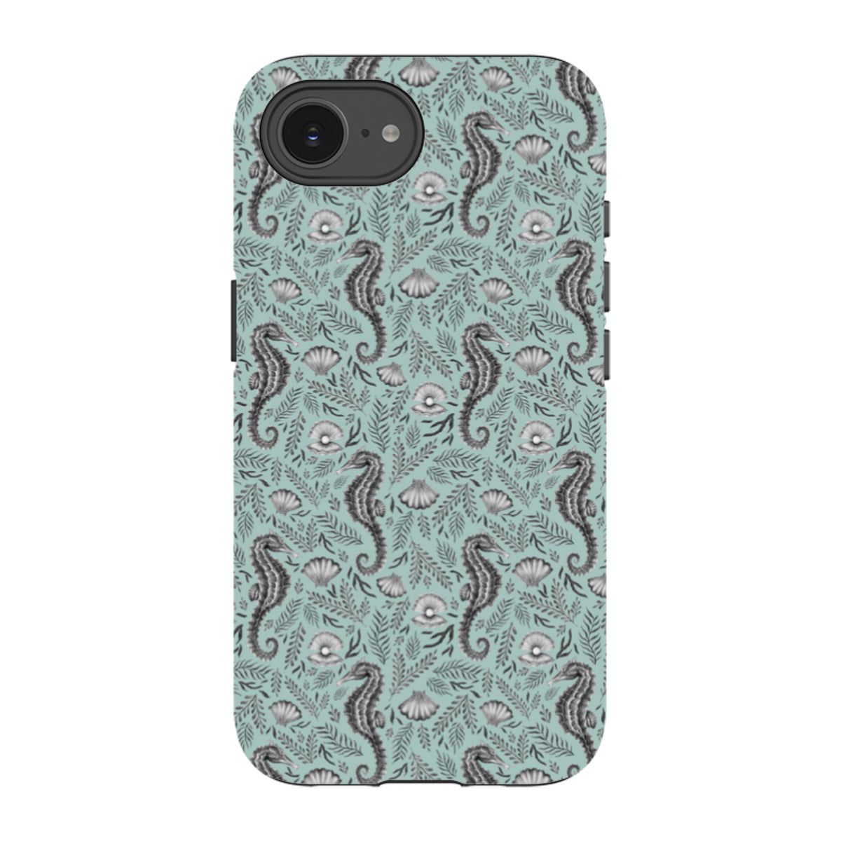 iPhone Tough Case - Seahorse Seafoam By Catherine Rowe