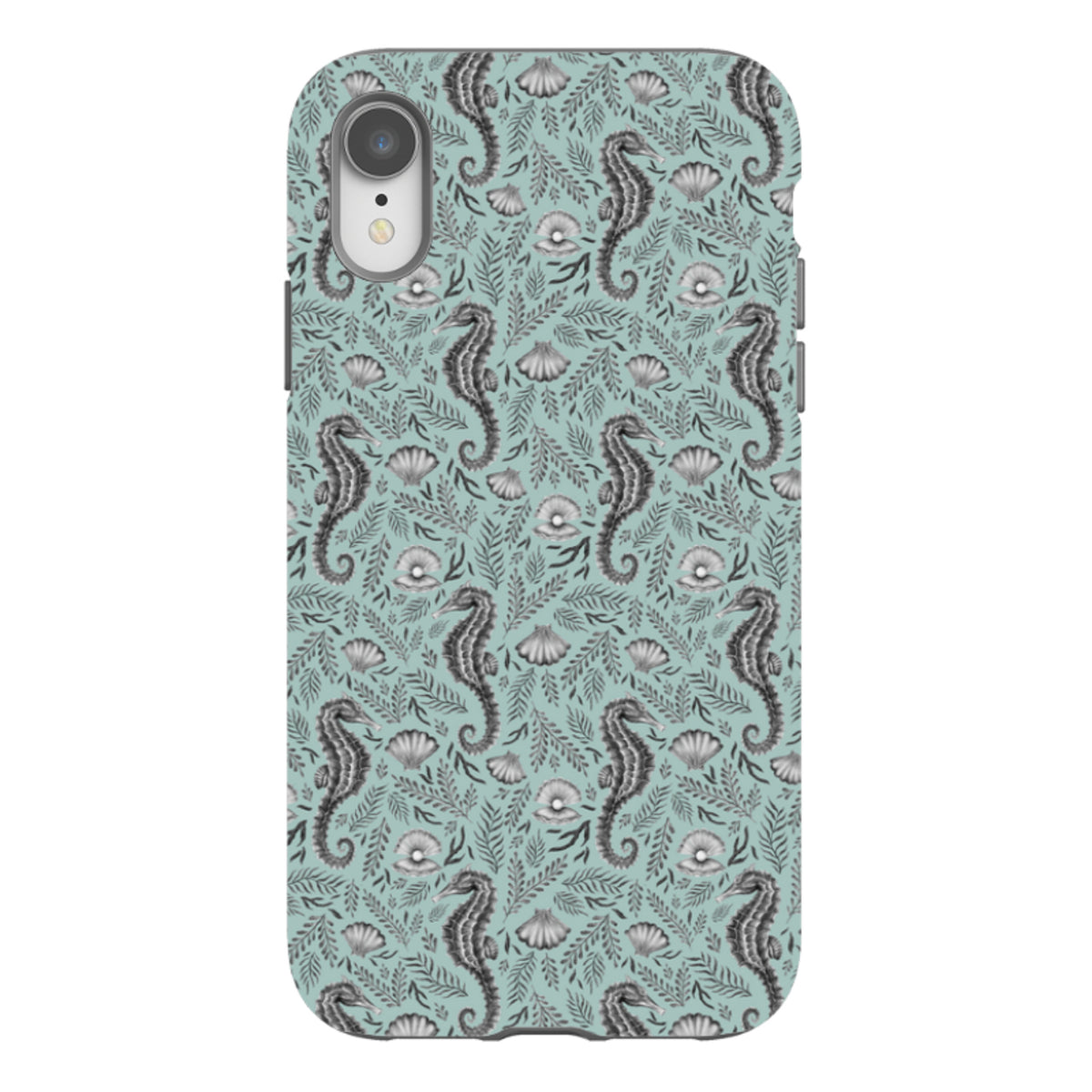 iPhone Tough Case - Seahorse Seafoam By Catherine Rowe
