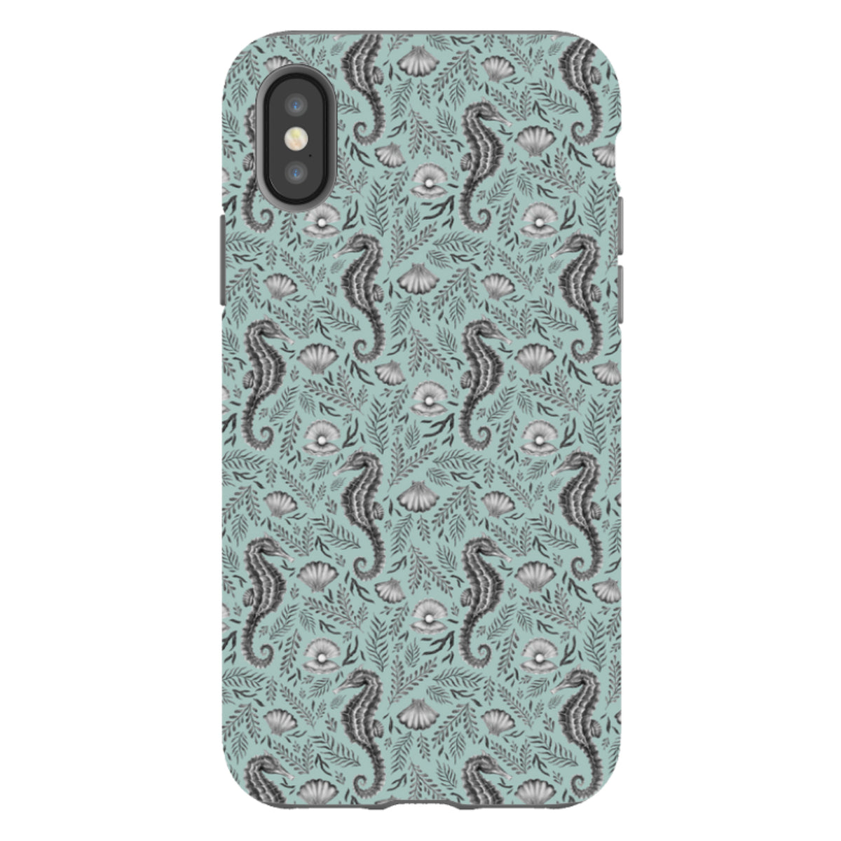 iPhone Tough Case - Seahorse Seafoam By Catherine Rowe