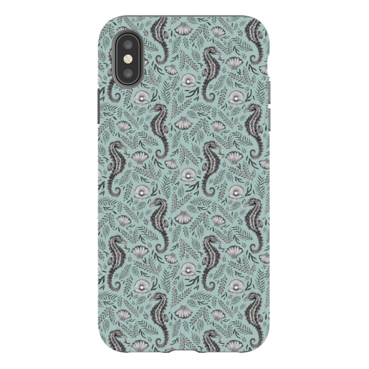 iPhone Tough Case - Seahorse Seafoam By Catherine Rowe