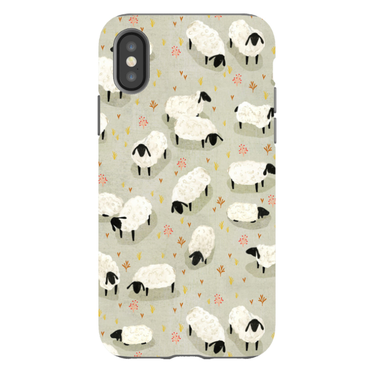 iPhone Tough Case - Sheep Grey By Katherine Quinn