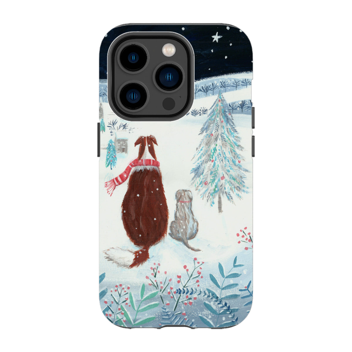 iPhone Tough Case - Snow Dogs By Mary Stubberfield