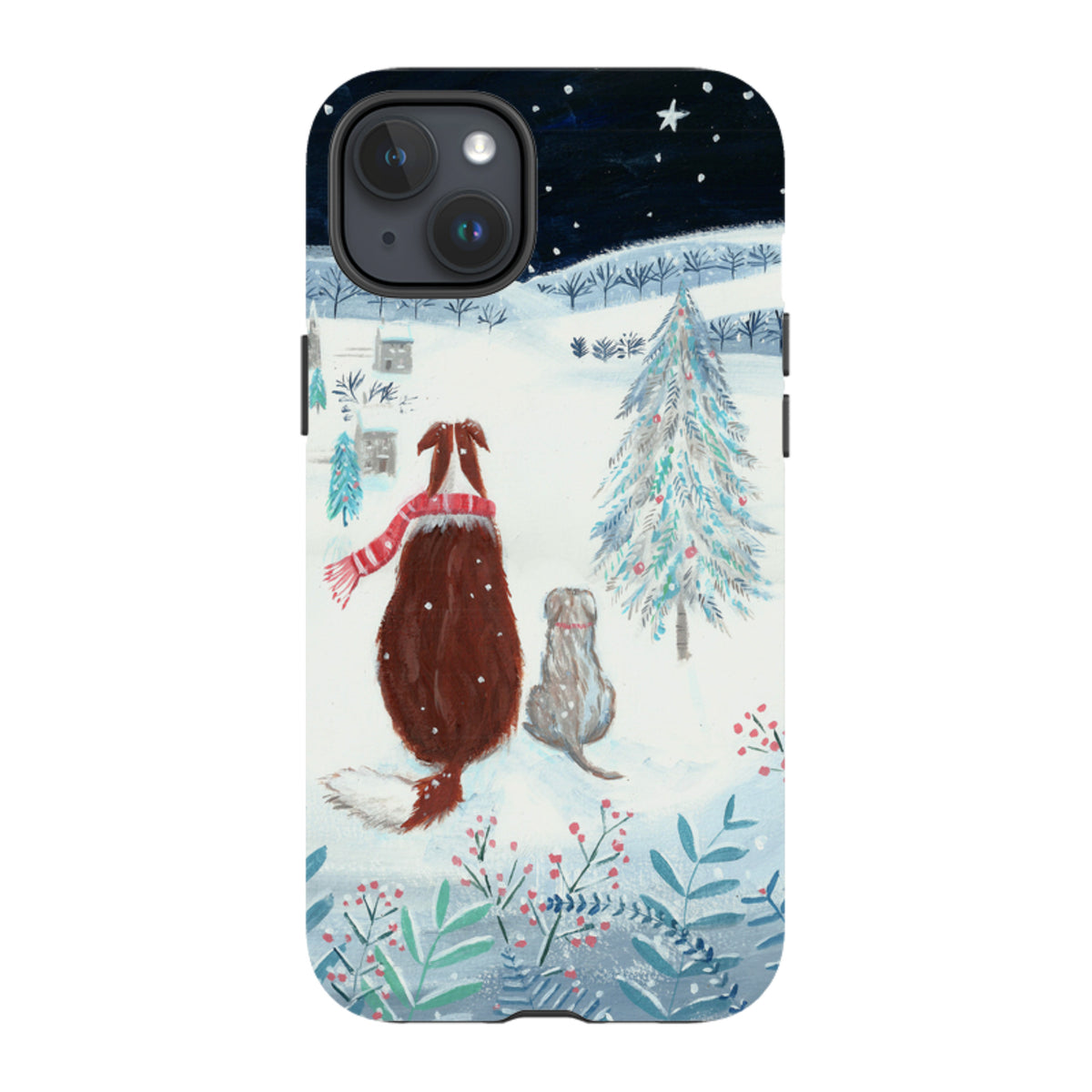 iPhone Tough Case - Snow Dogs By Mary Stubberfield