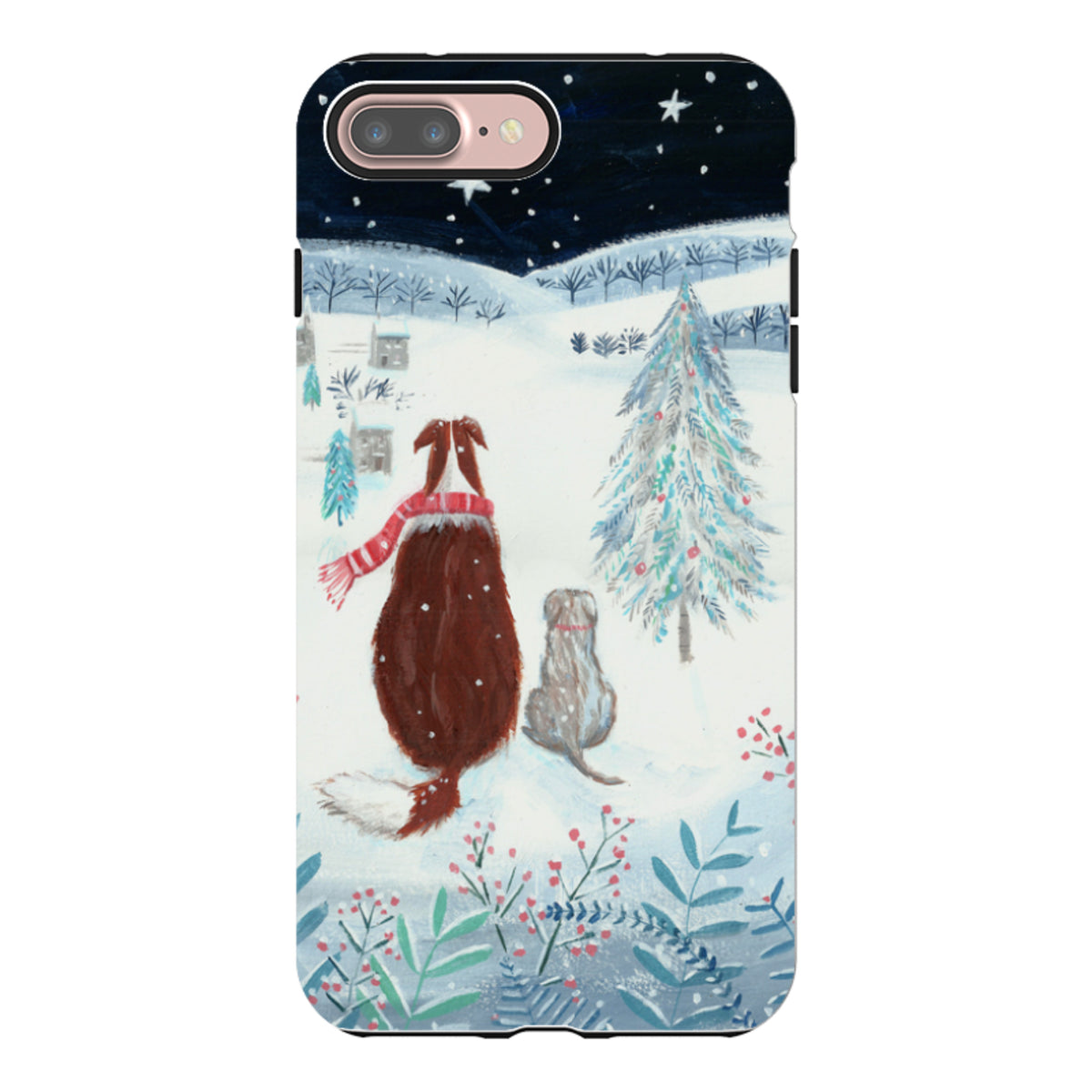 iPhone Tough Case - Snow Dogs By Mary Stubberfield