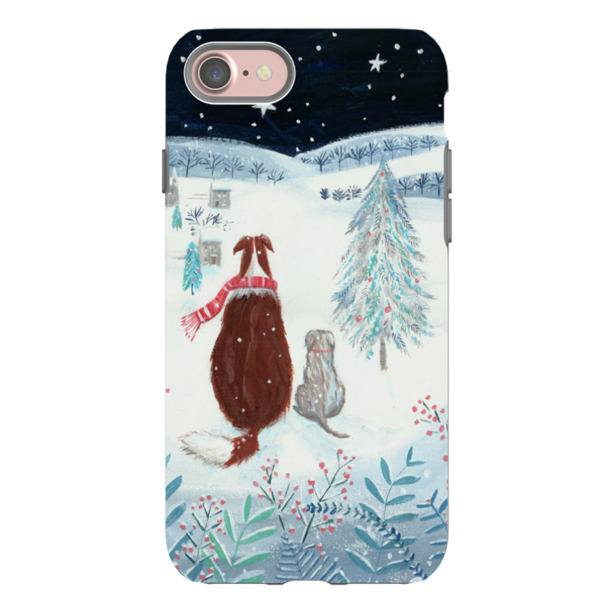 iPhone Tough Case - Snow Dogs By Mary Stubberfield