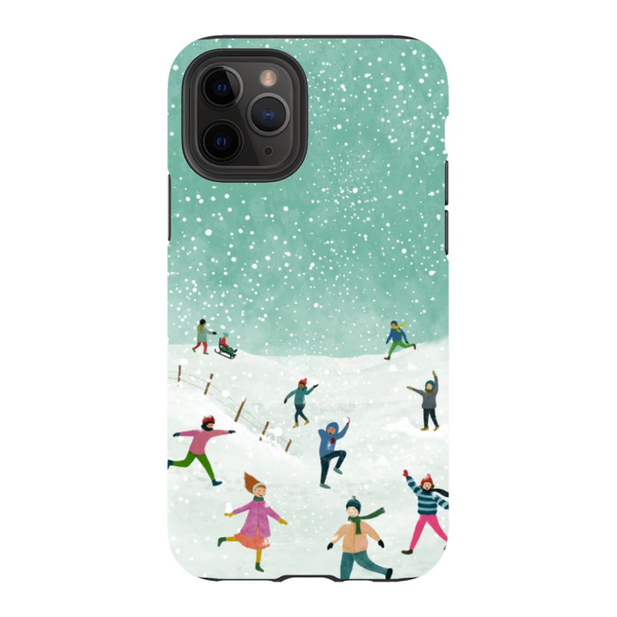 iPhone Tough Case - Snowball Fight By Katherine Quinn