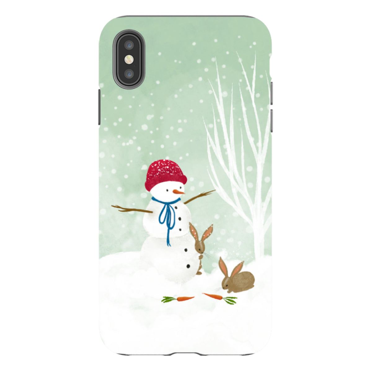 iPhone Tough Case - Snowman By Katherine Quinn