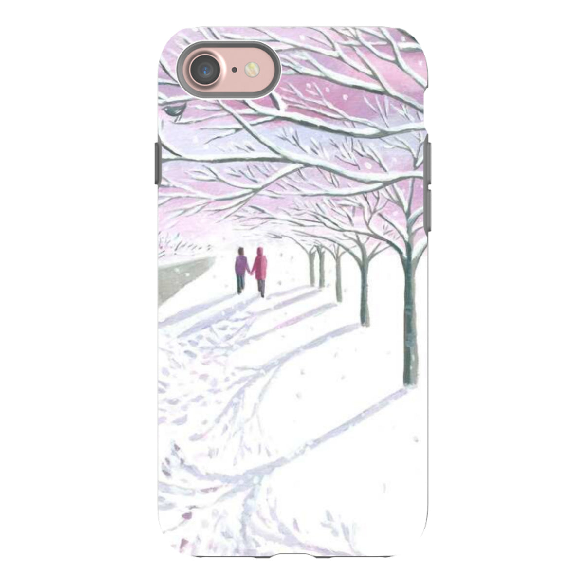 iPhone Tough Case - Snowy Park By Mary Stubberfield