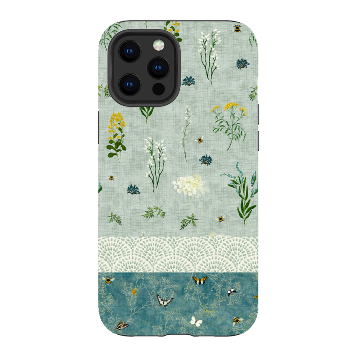 iPhone Tough Case - Song Bird Florals and Bees 2 By Katherine Quinn